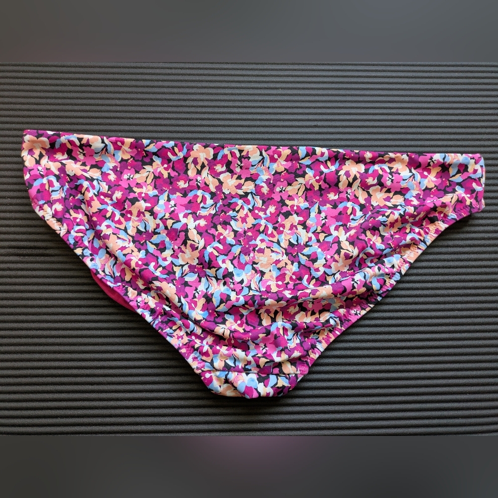 Athleta Women's Bikini Set ELYSIAN FLORAL PINK Top And Bottom Size XL EUC - Picture 5 of 12